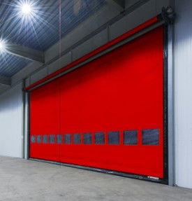 倉庫ポリ塩化ビニールの急速なローラーのドアの防風自動プラスチック速いゲート シャッター